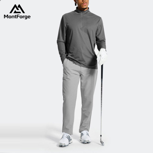 Custom Men Quarter Zip Golf Pullover Manufacturer|Wholesale Performance Golf Top Factory