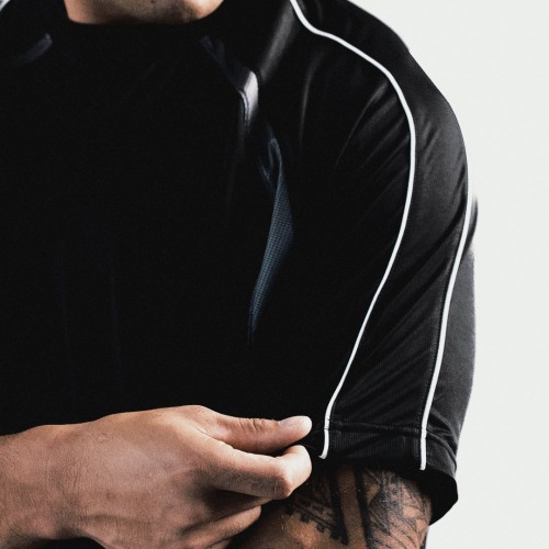 Contrast Piping Sport T-Shirt Manufacturer | Custom Logo  Streetwear T Shirt for Men