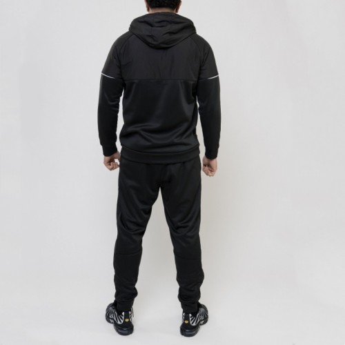 Custom Black Polyester Tracksuit Manufacturer |  Men Tracksuit 2 Piece Set Supplier