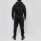 Custom Black Polyester Tracksuit Manufacturer | Men Tracksuit 2 Piece Set Supplier