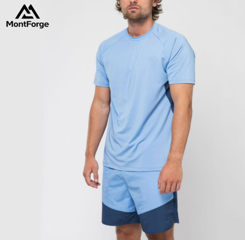 Men Activewear 2-Piece Set Supplier | Custom Short Sleeve Tee & Sports Shorts Supplier