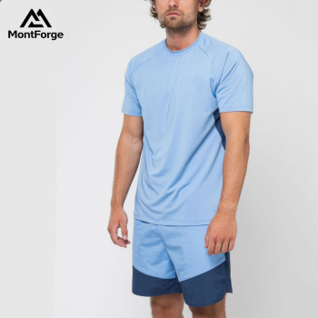 Men Activewear 2-Piece Set Supplier | Custom Short Sleeve Tee & Sports Shorts Supplier