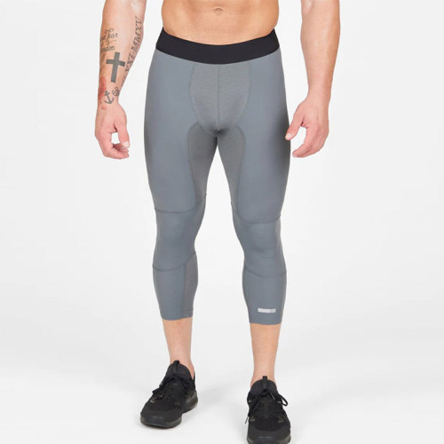 Men's 3/4 Compression Tights Supplier | Quick Dry Training Tights Wholesale
