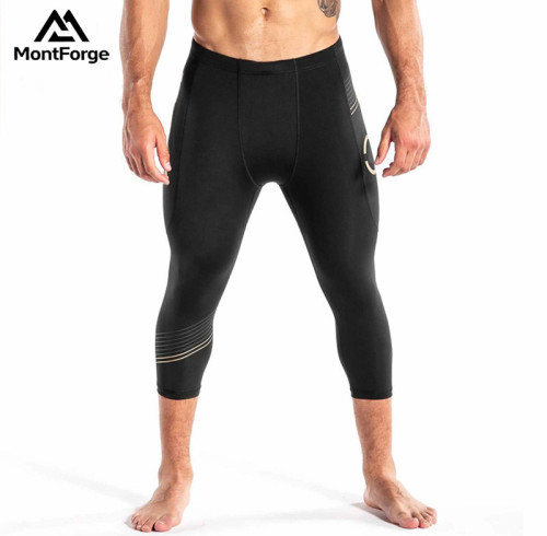 Men's 3/4 Running Tights Supplier | Men's Fitness Leggings Manufacturer