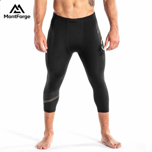 Men's 3/4 Running Tights Supplier | Men's Fitness Leggings Manufacturer