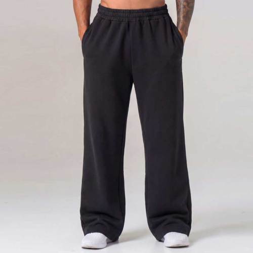 Wholesale Sportswear Joggers Factory | Custom Printing Logo Men's Straight Loose Leg Pants