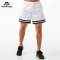 Custom Mens White Mesh Basketball Shorts Factory | Striped Hem Athletic Gym Shorts Supplier