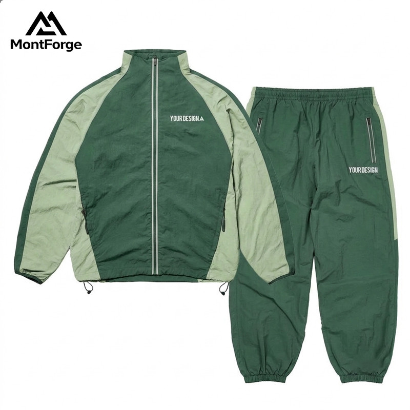Custom Men's Windbreaker Jacket and Pants Set