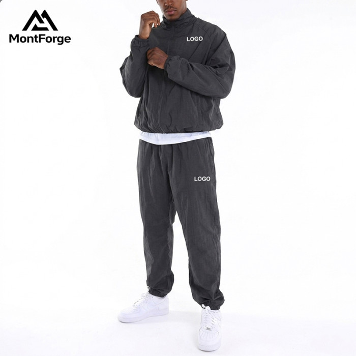 Private Label Men's Oversized Windbreaker Set | Wholesale Premium Streetwear Tracksuit Supplier