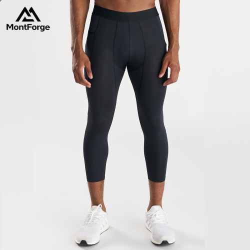 Custom Men's 3/4 Length Baselayer Leggings | Wholesale Compression Tights Supplier