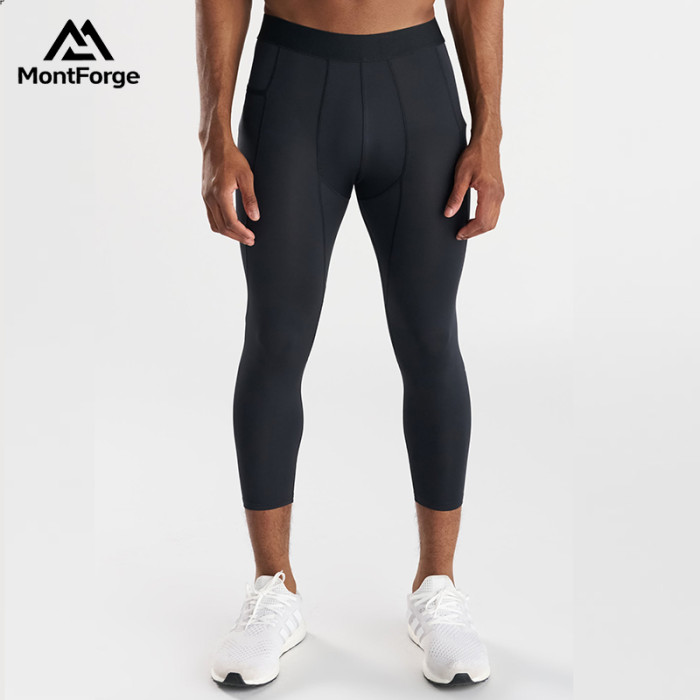 Custom Men's 3/4 Length Baselayer Leggings | Wholesale Compression Tights Supplier