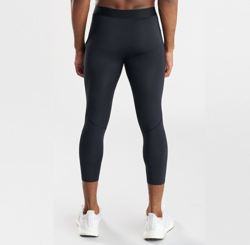 Custom Men's 3/4 Length Baselayer Leggings | Wholesale Compression Tights Supplier