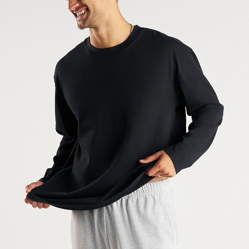 Private Label Men's Oversized Long Sleeve T-Shirt