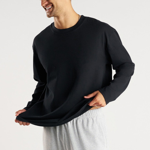 Custom Logo Men's Oversized Long Sleeve T-Shirt | Wholesale Trendy Athleisure Apparel Supplier