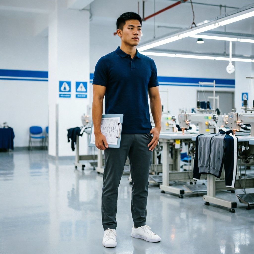 Factory evaluation checklist in a sportswear facility
