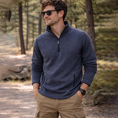 Custom Men’s Brushed-Fleece Training Long Sleeve