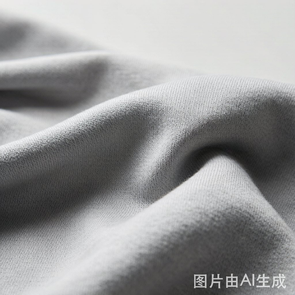 Macro close-up of buttery-soft interlock nylon-elastane activewear fabric texture