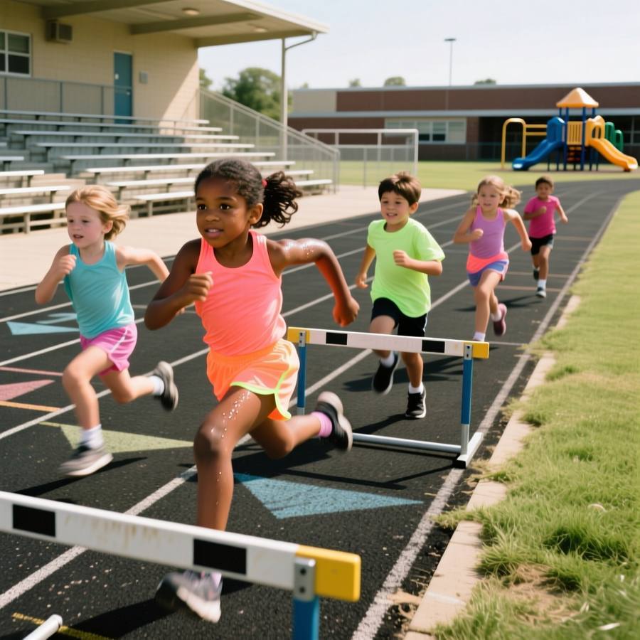 High-energy school track, field and gym classes