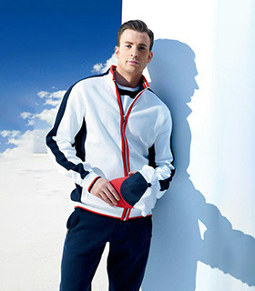 Premium tailored golf club jacket for corporate executive apparel programs