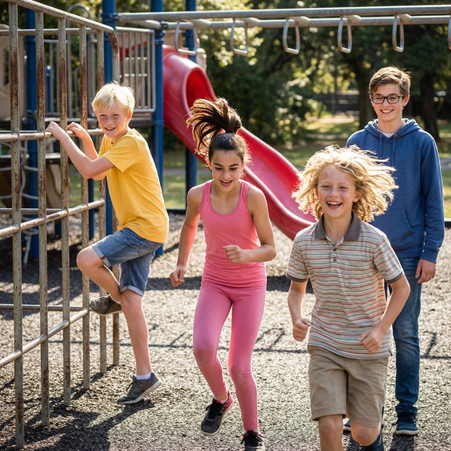 Daily outdoor exploration and active playgrounds