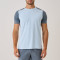 T Shirt for Workout Manufacturer | Blue Mixed Reflective Strip High Stretchy Men T Shirt