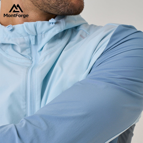 Men Custom Logo Jackets Supplier | Reflective Strip Logo Hoold Windbreak Jacket for Men