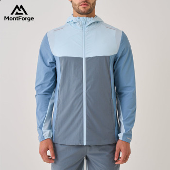 Men Custom Logo Jackets Supplier | Reflective Strip Logo Hoold Windbreak Jacket for Men