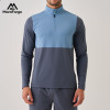 Polyester Workout T-Shirts Manufacturer | Sport Blue Mixed Long Sleeve T Shirts For Men