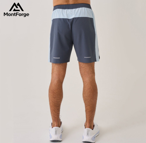 Men Lightweight Running Shorts Manufacturer  | Color Block Quick Dry Gym Shorts Supplier