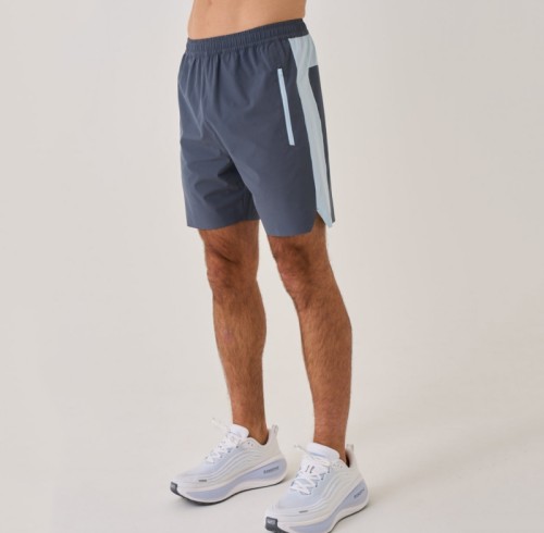 Men Lightweight Running Shorts Manufacturer | Color Block Quick Dry Gym Shorts Supplier