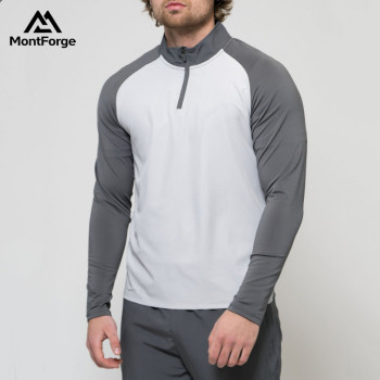 Half Zip Quick Dry Long Sleeve Top Manufacturer  | Outdoor Fitness Training Shirt Factory