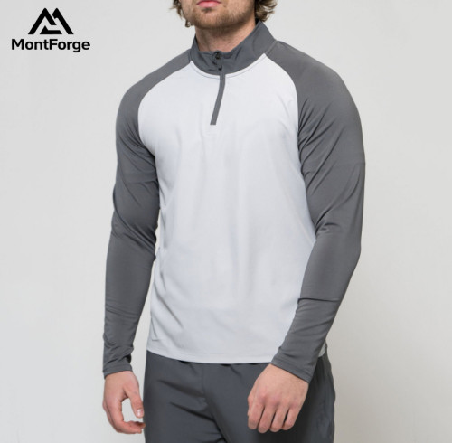 Half Zip Quick Dry Long Sleeve Top Manufacturer | Outdoor Fitness Training Shirt Factory