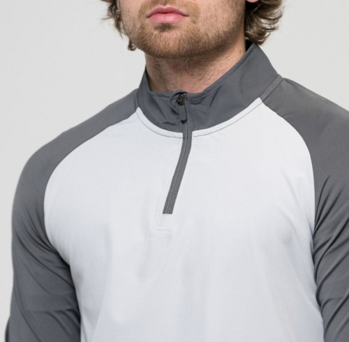 Half Zip Quick Dry Long Sleeve Top Manufacturer  | Outdoor Fitness Training Shirt Factory