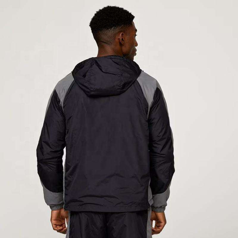 Custom Logo Male Two-Tone Running Track Jacket