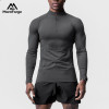 Private Label Men's Half-Zip Long Sleeve Baselayer | Wholesale Compression Sports Shirt Supplier