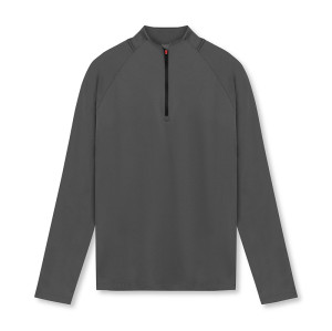 Private Label Men's Half-Zip Long Sleeve Baselayer | Wholesale Compression Sports Shirt Supplier