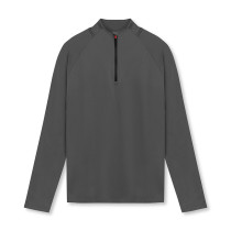Private Label Men's Half-Zip Long Sleeve Baselayer | Wholesale Compression Sports Shirt Supplier
