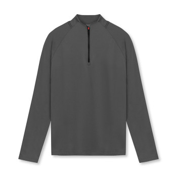 Private Label Men's Half-Zip Long Sleeve Baselayer | Wholesale Compression Sports Shirt Supplier