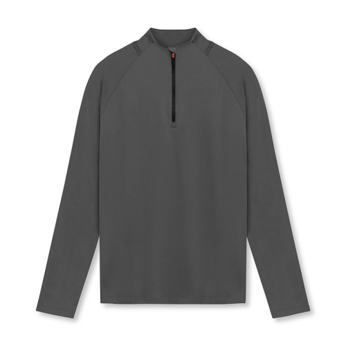 Private Label Men's Half-Zip Long Sleeve Baselayer | Wholesale Compression Sports Shirt Supplier