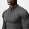 Private Label Men's Half-Zip Long Sleeve Baselayer | Wholesale Compression Sports Shirt Supplier