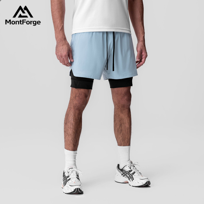 Private Label Men's 2-in-1 Running Shorts | Wholesale Athletic Compression Liner Workout Shorts Supplier
