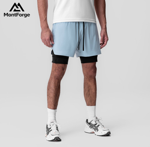 Private Label Men's 2-in-1 Running Shorts | Wholesale Athletic Compression Liner Workout Shorts Supplier