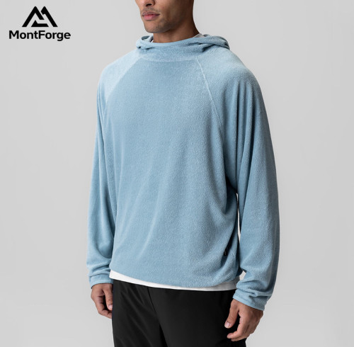 Custom Logo Men's Raglan Sleeve Sweatshirt | Wholesale Casual Athletic Hooded Top Manufacturer
