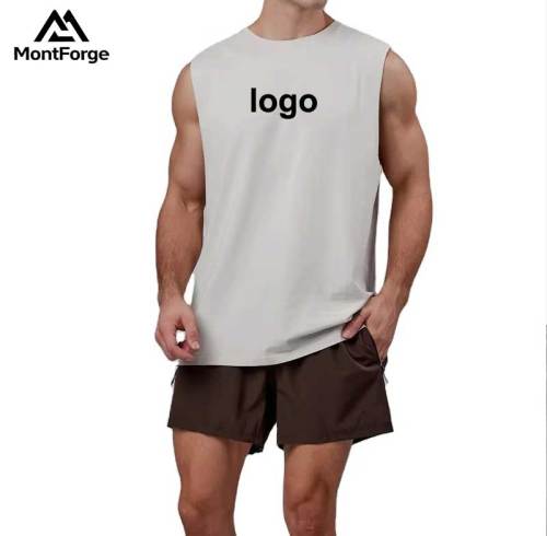 OEM Custom Gym Sports Tank Top Manufacturer | Mens Polyester Spandex Vest Factory