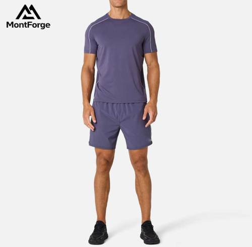 Custom Training Running T Shirt Shorts Supplier | Performance Men's T Shirt Set Manufacturer