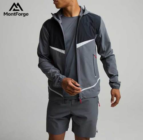 Custom Logo Men's Athletic Wear Set | Private Label Hooded Jacket & Shorts Supplier