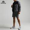 Custom Logo Men's Athletic Wear Set | Private Label Hooded Jacket & Shorts Supplier