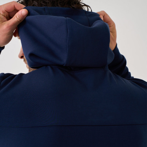 Navy Blue Reflective Strip Hood Sweatshirt | Custom Hoodies in Bulk Manufacturer