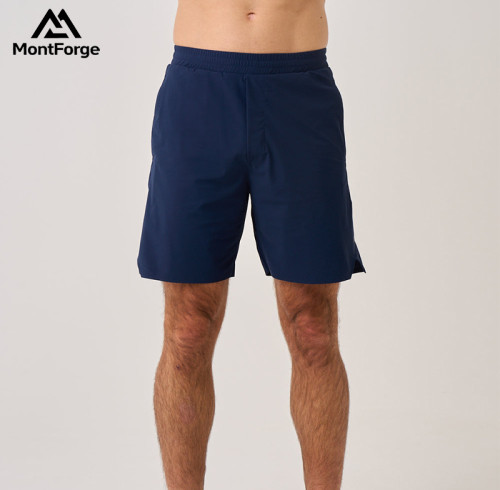 Men's Quick Dry Shorts Manufacturer | Navy Zipped Pockets Custom Sports Men Shorts