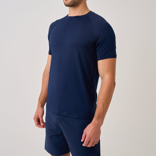 T Shirt for Workout Manufacturer | Silver Reflective Strip Custom Fitness Men T Shirt